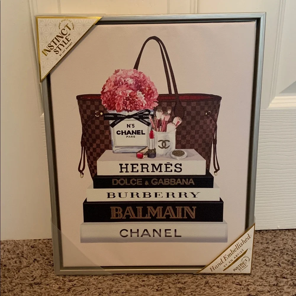 FASHION INSPIRED Books Picture with Silver Frame